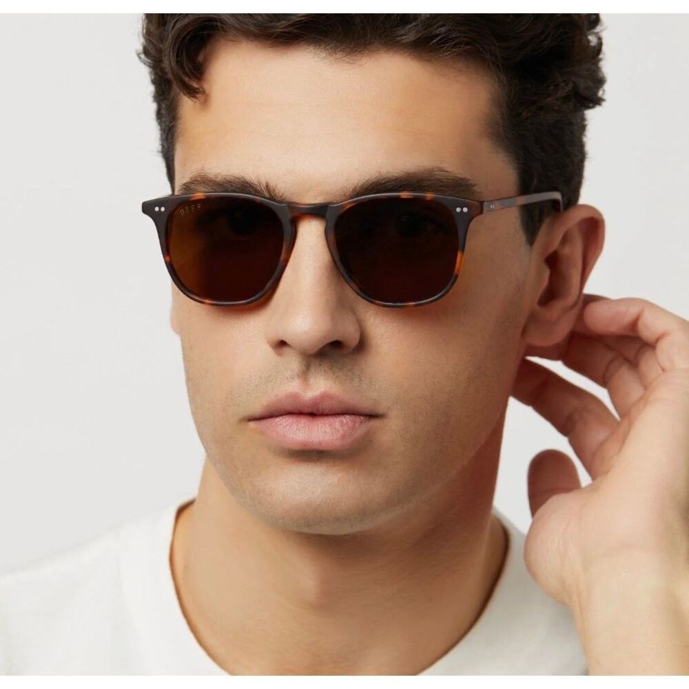 NWT DIFF Maxwell polarized brown sunglasses